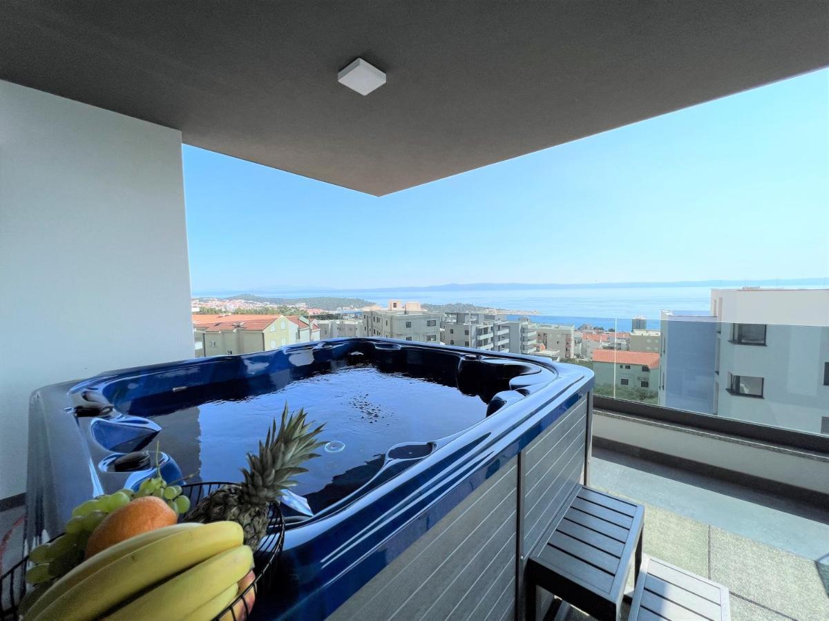 Apartmán Lux Penthouse Panoramic View With Jacuzzi Makarská Exteriér fotografie