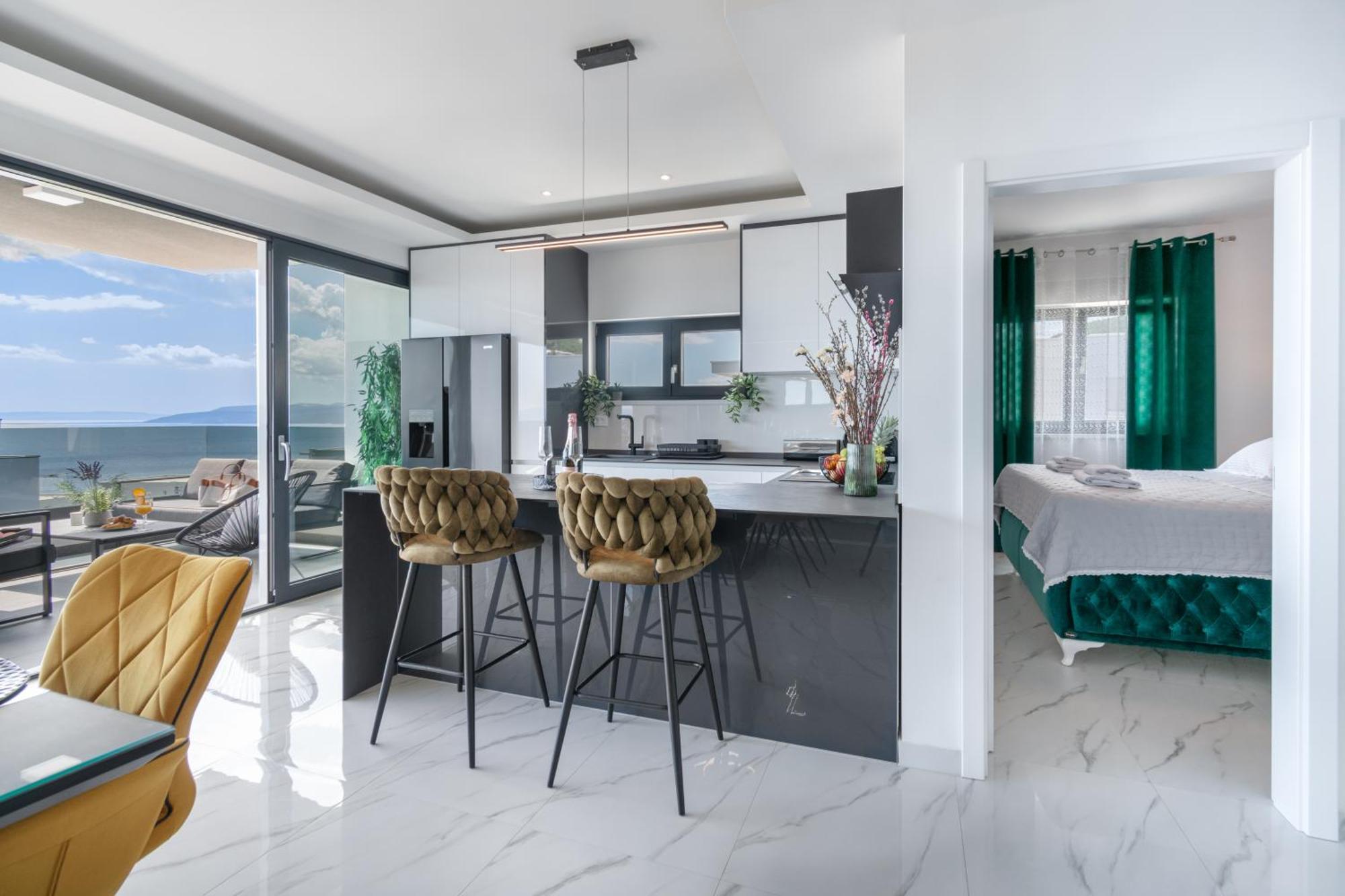 Apartmán Lux Penthouse Panoramic View With Jacuzzi Makarská Exteriér fotografie