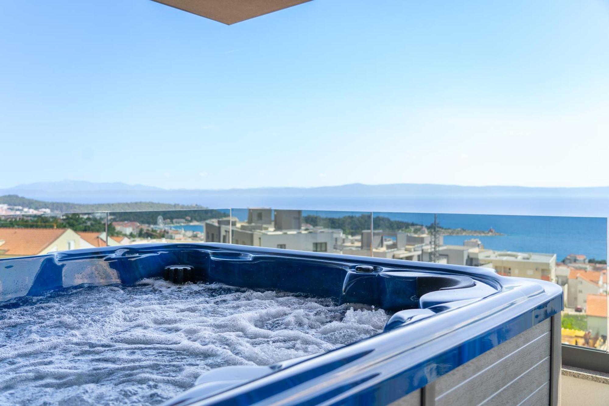 Apartmán Lux Penthouse Panoramic View With Jacuzzi Makarská Exteriér fotografie