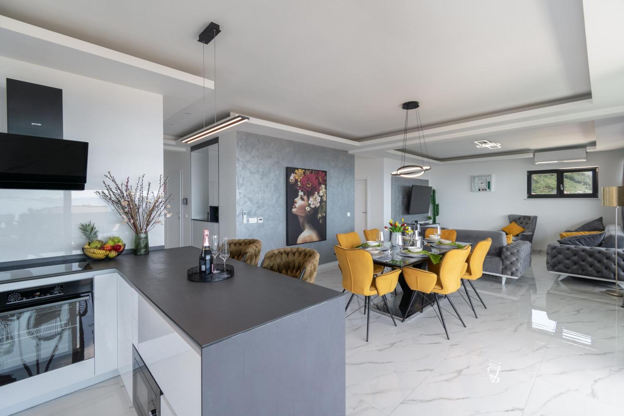 Apartmán Lux Penthouse Panoramic View With Jacuzzi Makarská Exteriér fotografie