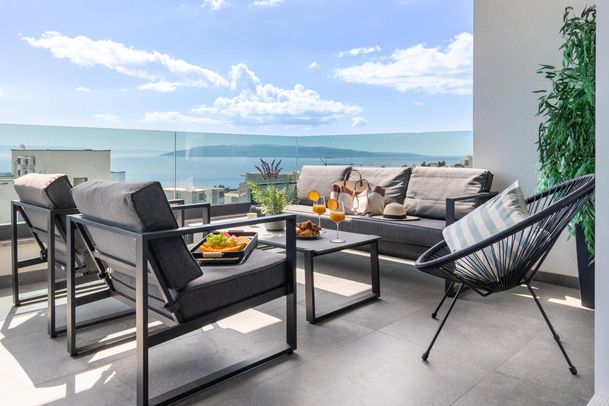 Apartmán Lux Penthouse Panoramic View With Jacuzzi Makarská Exteriér fotografie