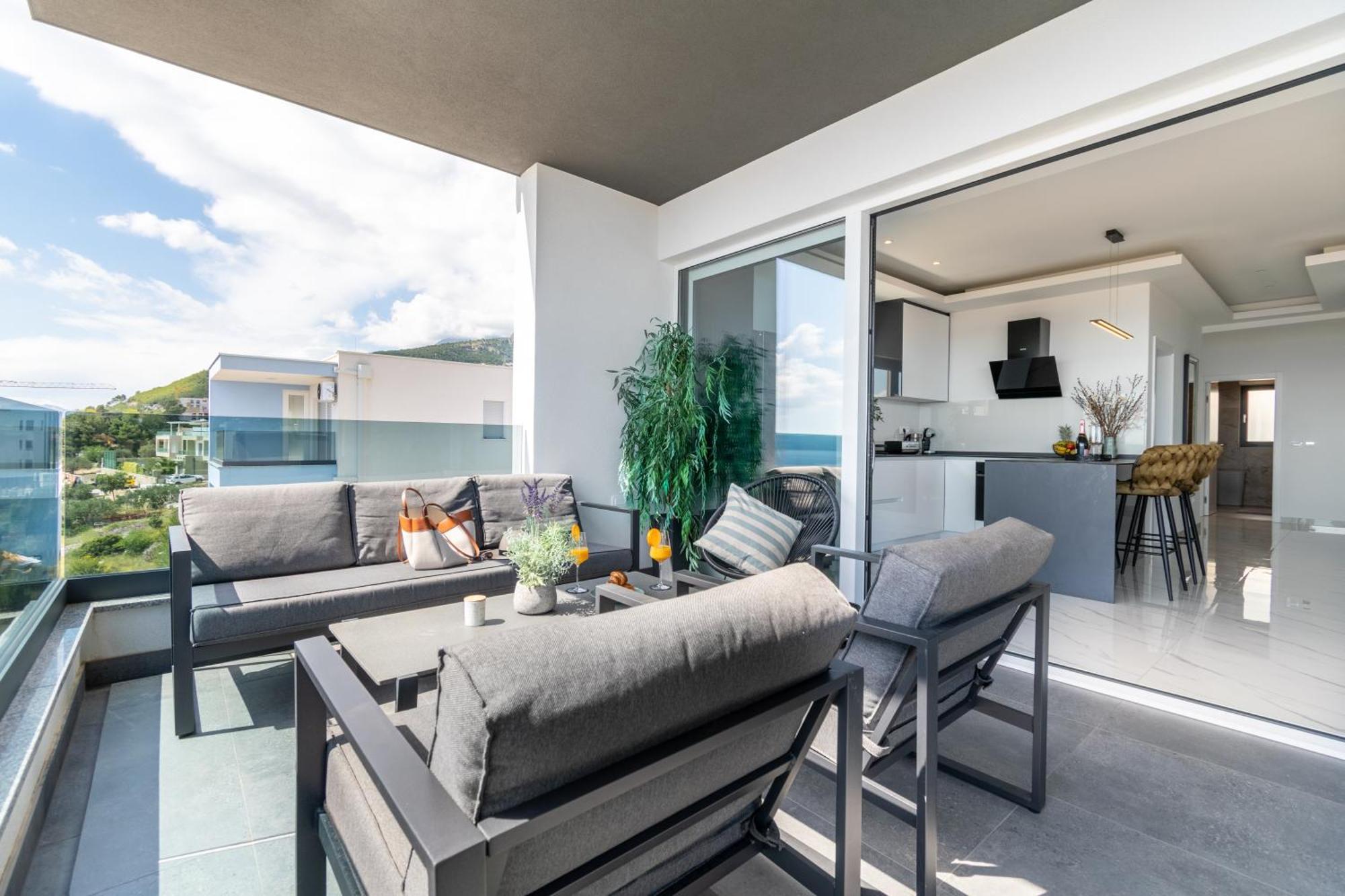 Apartmán Lux Penthouse Panoramic View With Jacuzzi Makarská Exteriér fotografie